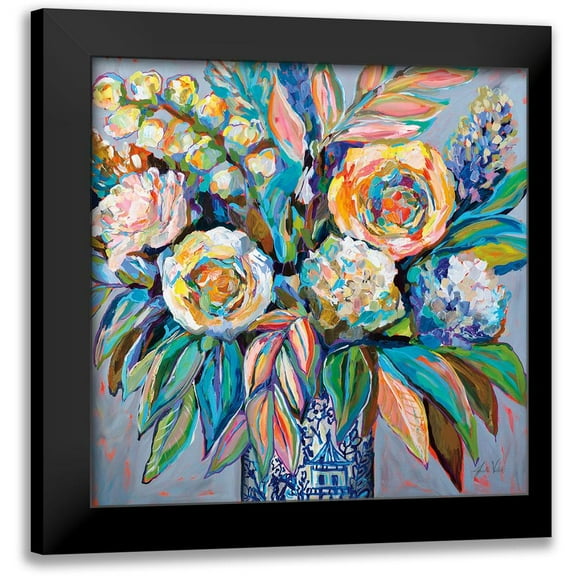 Vertentes, Jeanette 12x12 Black Modern Framed Museum Art Print Titled - Ginger Party