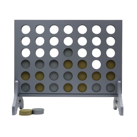 Tailgating Pros Premium Giant Four in a Row with Carrying Case - Jumbo Oversized Outdoor Yard Game - Connect Multiple Pucks in a Row to Win - Many Puck Colors Available!