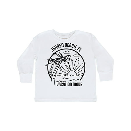 

Inktastic Summer Vacation Mode Jensen Beach Florida Gift Toddler Boy or Toddler Girl Long Sleeve T-Shirt
