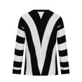 thumbnail image 5 of Women's Plus Size Sweater Plaid Knit Pullover Long Sleeve Loose Patchwork Jumper Fall Ladies V Neck Tops (L, Black), 5 of 6