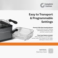 thumbnail image 3 of Complete Cuisine 4 Liter Electric Deep Fryer with 3 Fryer Baskets, Lid & Filter, 3 of 11