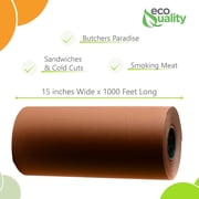 [1 PACK] Pink Butcher Kraft Paper Roll Peach Meat Wrapping Paper 15 inch - Roll for Briskets, BBQ Meat Smoking, Butcher, Food Service, Meat Paper (15 inches x 1000 Feet) by EcoQuality