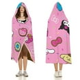 thumbnail image 2 of Hello Kitty Hooded Blanket Poncho, Wearable Hooded Blanket Cozy Soft Warm Plush Fleece Blanket for Adult Women Men 40x50, 2 of 6
