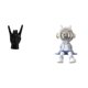 thumbnail image 1 of Estatua del gesto de la roca,Estatuas y figuras de dedos con gestos de música rock,Figura de escritorio,Estante con estatua de astronauta para decoración de oficina y hogar,Figura decorativa, 1 of 8