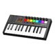 thumbnail image 3 of Mini Portable MIDI Control Keyboard, USB, Sequencer Keyboard, Backlit D Pads, 8 Knobs, OLED, 25-K, 3 of 5