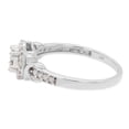 thumbnail image 4 of 1/4 ct. t.w Round Cut Lab Created Moissanite Diamond Halo Cluster Wedding Engagement Ring For Women In 10K Solid White Gold (G-H Color, VVS1 Clarity, 0.25 Cttw)-7.5, 4 of 8