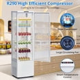 thumbnail image 3 of IdealHouse Countertop Refrigerator, 10.9 Cu.Ft. Pastry Display Case for Bakery with LED, Frost-Free, Sliding Door, Commercial Fridge Display Case for Cafe and Restaurant, 5-Tier Design, White, 3 of 6