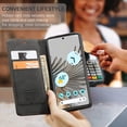 thumbnail image 2 of KONEE Phone Case Compatible with Google 7 pro Leather Case PU Leather Flip Phone Case with [Card Slot] [Stand Function], Foldable Phone Case for Google 7 pro Case - Black, 2 of 9