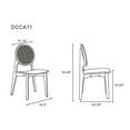 thumbnail image 2 of Manhattan Comfort Versailles 16.5" Round Wood Dining Chair in Black (Set of 2), 2 of 5