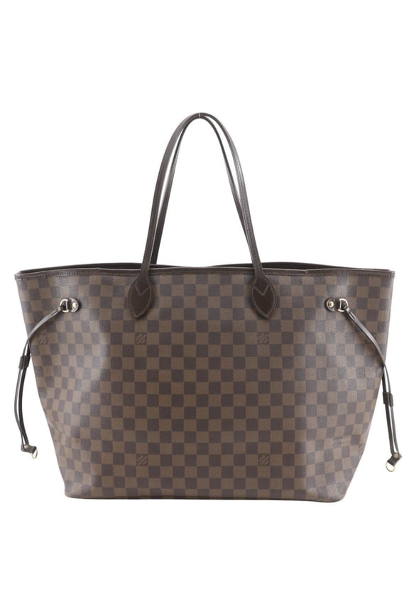 Pre-Owned Louis Vuitton Neverfull GM Tote Bag N51106 Damier Canvas 2011 Brown FL2191 A4 Open...