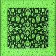 thumbnail image 1 of Ahgly Company Indoor Square Oriental Green Traditional Area Rugs, 7' Square, 1 of 4