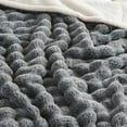 thumbnail image 7 of 50x60 Inches Ultra-Soft Fuzzy Faux Fur Plush Throw Blanket - Thick, Warm Sherpa for Couch, Sofa, Bedroom, Camping - Decorative Blanket for Cozy Warmth, Bubble Gray, 7 of 7