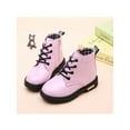 thumbnail image 6 of Ritualay Kids Ankle Boots Boys Girls Waterproof Outdoor Combat Shoes Side Zipper Booties (Toddler/Little Kid/Big Kid) Pink 6.5C, 6 of 8