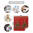 thumbnail image 5 of Red Christmas Tree Cloth Napkins Set of 6, Xmas Tree Snowflake Poinsettia Washable Reusable Dinner Cocktail Napkin for Kitchen Party Wedding Banquet Holiday Baby Shower Table Decor, 5 of 7