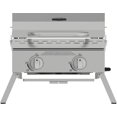 thumbnail image 1 of Expert Grill 2 Burner Tabletop Propane Gas Grill in Stainless Steel, 1 of 7