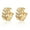 Gold, variant on 18K Yellow Gold White Gold Crystal Hoop Earrings For Women