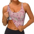 thumbnail image 4 of Lsque Cute Love Printed Women'S Sports Bra, Compression, Moisture Wicking, High-Impact Sports Bra For Women,Supportive sports bra-, 4 of 9