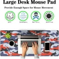 thumbnail image 2 of Keyboard Mouse Pad Blue Home Office Desk Pad Large Mousepads Computer Mat Keyboard Desk Mat Waterproof Non-Slip Rubber Base 35.4" X 15.7" for Game Office, Camouflage with Red Spots, 2 of 5