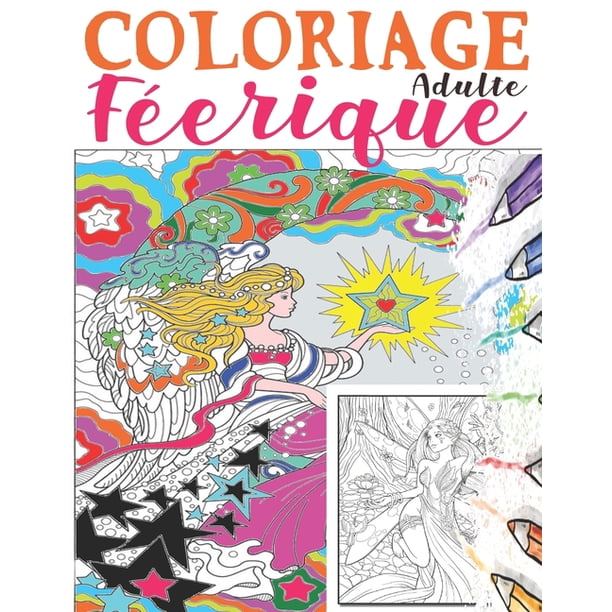 coloriage feerique adulte livre de pour adultes antistress fantastique femme art batman