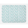 thumbnail image 1 of Floral Bath Mat, Hand Drawn Sketchy Interpretation of Wildflowers on a Plain Background, Plush Bathroom Decor Mat with Non Slip Backing, 29.5" X 17.5", Cadet Blue White, by Ambesonne, 1 of 2
