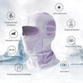 thumbnail image 4 of Máscaras Esquí Y Motociclismo Al Aire Libre Otoño E Invierno para Hombres Y Mujeres Protección Facial Cálida Protección para El Cuello Capucha Al Viento Y Al (blanco Y Morado), 4 of 8