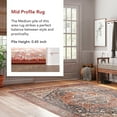 thumbnail image 4 of nuLOOM Oliveira Floral Medallion Fringe Area Rug, 2' 8" x 8', Runner, Oliveira Rust, 4 of 13