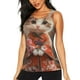 thumbnail image 1 of Fotbe Adorable Kitten In Kimono Blusas Sin Mangas para Mujer – Estilo Casual, Corte Suelto, Slim-Fit, Cuello Redondo Deportivo, Tops de Verano para Gimnasio y Yoga-XX-Large, 1 of 7