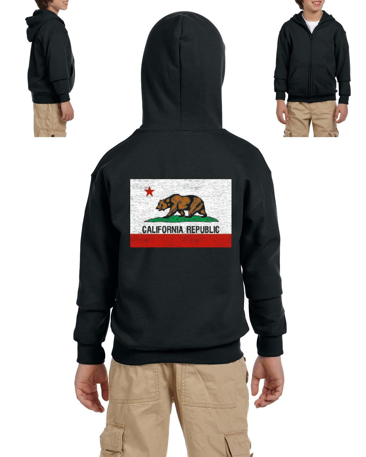 California Republic Bear American Flag Sweatshirt 4th of July