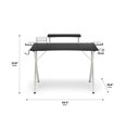thumbnail image 4 of Essentials ESS-1100-WHT-BLK X-Frame Bureau de Jeu&44; Blanc, 4 of 5