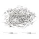 thumbnail image 1 of Uxcell 34mm/1.34'' Clips de moño para candelabros de cobre, 200 piezas, plateado, 1 of 5