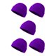 thumbnail image 3 of Sonducket Sombreros para mujer Color sólido Accesorio de ropa Cubierta para la cabeza Gorros de invierno Gorro de punto grueso para al aire gris claro 5Conjunto, 3 of 6