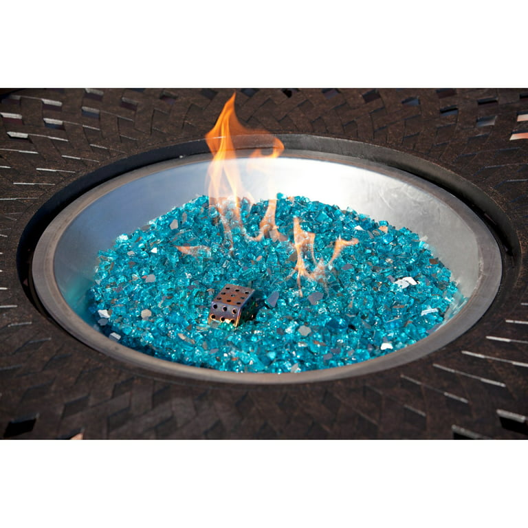 GASPRO 10LB Fire Glass Beads for Propane Fire Pit, Fireplace, Flat Glass  Marbles for Vase, Aquarium, Garden, 3/4 Inch Fire Pit Glass Rocks, High
