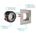 thumbnail image 6 of Luxrite 4 Inch Square LED Recessed Light, 15W, 5 Color Option, 1100 Lumens, Dimmable, Wet Rated, Brushed Nickel 4 Pack, 6 of 7