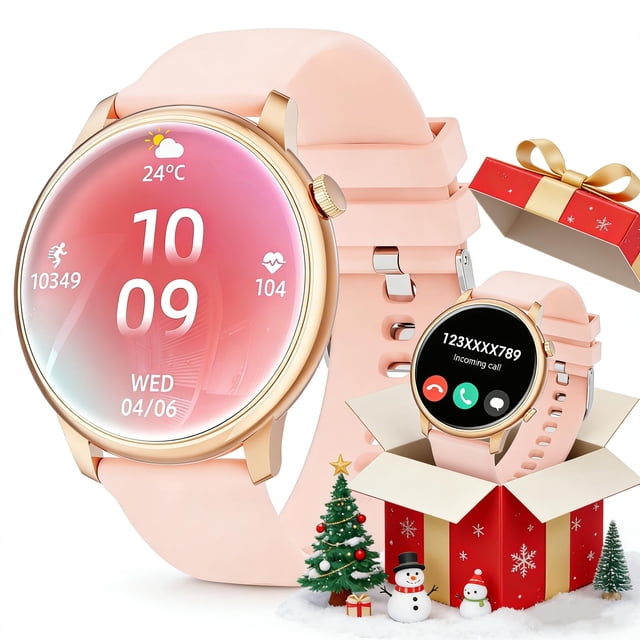 Smartwatch Hwagol 1.39" Redondo Rastreador de Fitness con Llamadas Bluetooth