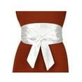thumbnail image 5 of Cinturón Obi de satén para mujeres de tallas grandes INSPIRE CHIC, cinturón ancho de lazo autoadherente para vestido nupcial 22.83-41.73" blanco, 5 of 5