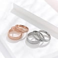 thumbnail image 2 of Womens Titanium Steel Ring with Pearl Sand Inlay Polished Finish Fashion Jewelry Rose Gold Ring Durable Everyday Wear Ring for Her Womens Ring, 2 of 4