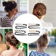 thumbnail image 3 of 4 unids Bandas de pelo torcido Pelo Moble Shaper Anti-Slip Pearls Clip Dispositivo de cabello perezoso, 3 of 5