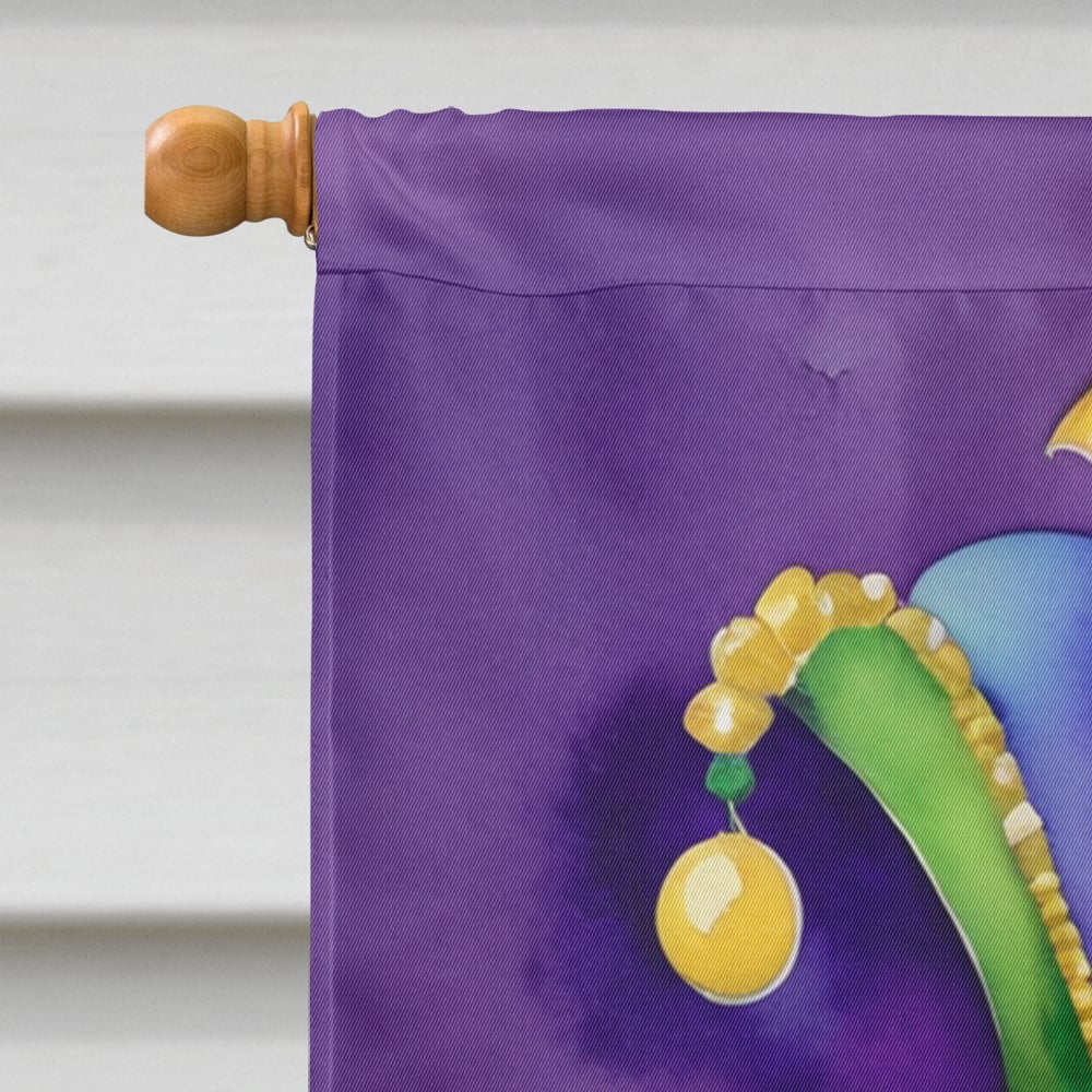 Coton de Tulear King of Mardi Gras House Flag 28 in x 40 in