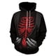 thumbnail image 4 of Sudadera con capucha con estampado 3D de esqueleto para hombre, jersey con diseño de cordón, Tops de primavera, Otoño e Invierno, 4 of 5