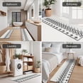 thumbnail image 5 of Black Geometric Border Pattern Kitchen Rugs Sets Of 3,Kitchen Runner Rugs Non Skid Washable,Decorative Kitchen Floor Mats for Kitchen,Sink,Laundry,17"x30"+ 17"x47" + 17"x59", 5 of 6