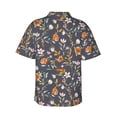 thumbnail image 4 of Xecao Wildflowers print Hawaiian shirt - a stylish short-sleeve button-down for men, perfect for casual beach and tropical outings., 4 of 9