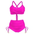 thumbnail image 5 of Trajes de baño de una pieza para mujer Conjuntos de bikini de cintura alta para mujer Trajes de baño con cordón Traje de baño cruzado con lazo en la espalda Traje de baño para mujer, 5 of 5