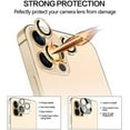 thumbnail image 2 of [6 Pack] IBAOLE Camera Lens Protector Compatible with iPhone 12 Pro Max 6.7 inch, [Installation Tray] Aluminum Alloy Tempered IBAOLE Camera Circle Cover (Gold) Gold -, 2 of 6