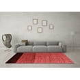 thumbnail image 3 of Ahgly Company Indoor Round Abstract Red Modern Area Rugs, 3' Round, 3 of 4