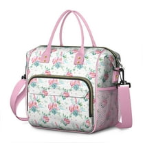 Pioneer Flower Floral Print Pattern Womens Lunch Box for Work,Insulated Large Lunch Bag for Tween and Teen,Loncheras Para Mujer,Leakproof Adult Lunch Bag for Work,Beach,Travel,Picnic,Camping