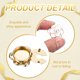 thumbnail image 3 of Uxcell 6Pcs Cubiertas de Botón, 0.91 Pulgadas Gemelos de Perla Rosa Aleación Botones Desmontables Clips Flor Clip-On Sujetadores Decorativos para Camisas de Vestir Blusas Trajes Tuxedos, Blanco-Dorado, 3 of 6