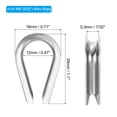 thumbnail image 2 of Unique Bargains M4 Stainless Steel Thimble, 30 Pack Wire Rope Thimbles for 5/32' Wire Rope, 2 of 6
