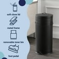 thumbnail image 4 of happimess Theo Retro 8-Gallon Step Trash Can with Soft-Close Lid and FREE Mini Trash Can, Charcoal Black, HPM1018B, 4 of 6