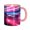 Pink, variant on Neon Racing Coffee Mug Fun Custom Ceramic Mugs 11oz Sky Blue