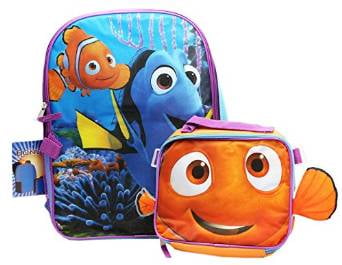 Finding Dory Nemo Children School Travel Rucksack Backpack Bag and Lunch Bag Set